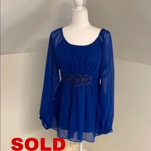 Final sale! Gorgeous ECI blue blouse